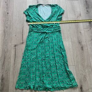 Boden Green Patterned Women's Dress